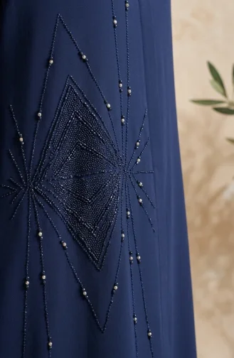 عباية مزينة بسحاب مخفي بمقاسات كبيرة 6388-02 بارليمنت 6388-02