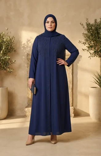 Robe De Soirée Hijab Ornée Grande Taille 6356-04 Parliament 6356-04