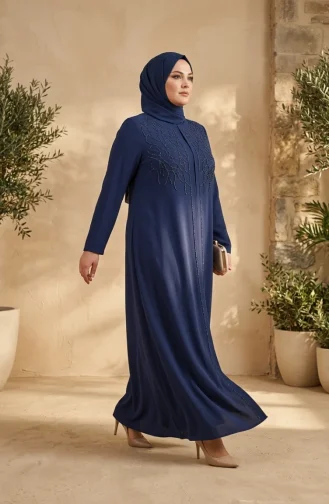 Robe De Soirée Hijab Ornée Grande Taille 6356-04 Parliament 6356-04