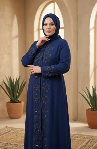 Robe De Soirée Hijab Ornée Grande Taille 6353-04 Parliament 6353-04