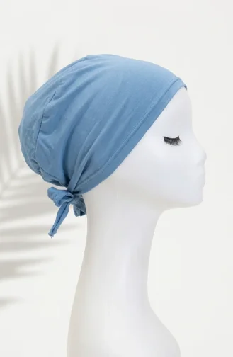 Badekappe Aus Einfarbiger Baumwolle 7002-10 Babyblau 7002-10
