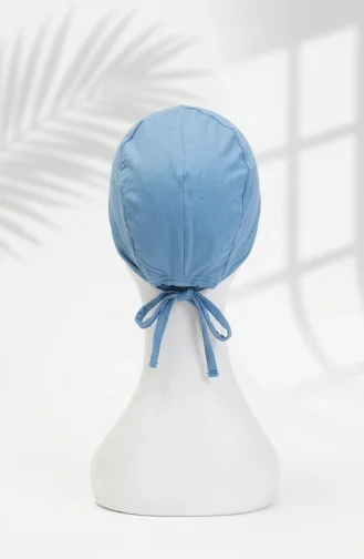 Badekappe Aus Einfarbiger Baumwolle 7002-10 Babyblau 7002-10
