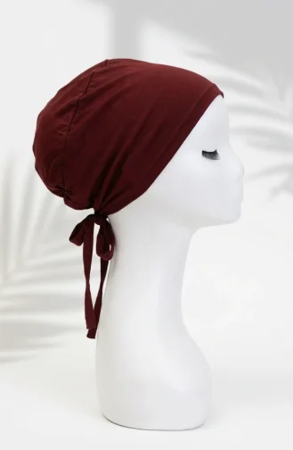 Bonnet En Coton Uni 7002-17 Bordeaux 7002-17