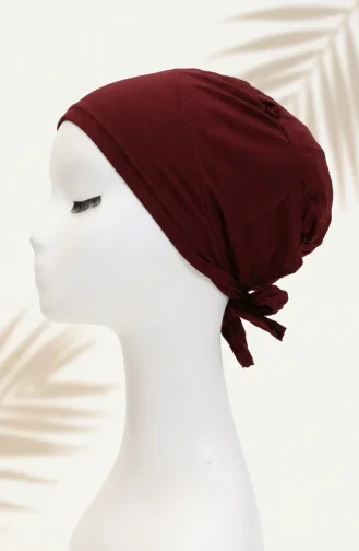 Bonnet En Coton Uni 7002-17 Bordeaux 7002-17