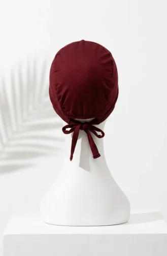 Bonnet En Coton Uni 7002-17 Bordeaux 7002-17