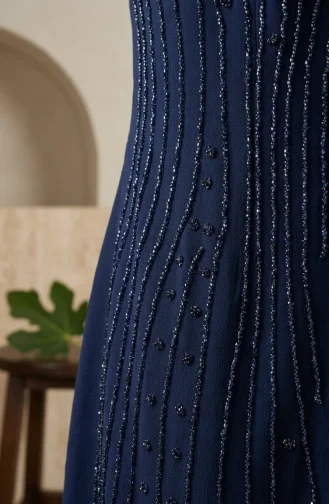 Robe De Soirée Hijab Ornée Grande Taille 6357-02 Parliament 6357-02
