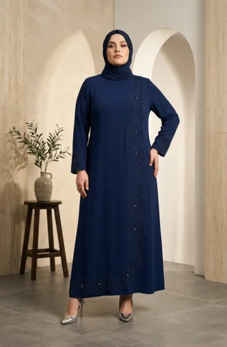 Robe De Soirée Hijab Perlé Grande Taille 6383-05 Parliament 6383-05