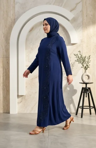 Robe De Soirée Hijab Perlé Grande Taille 6383-05 Parliament 6383-05