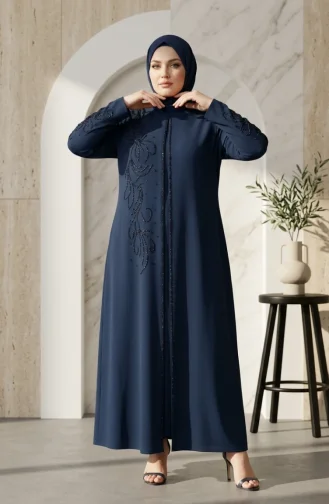 Robe De Soirée Hijab Brodée à Sequins Grande Taille 6384-04 Parliament 6384-04