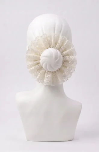 Lace Bun Hair Clip 7004 7004-08 Off-White 7004-08