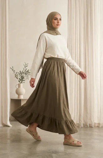 Rüschenrock Mit Elastischem Bund Khaki 0350-03 0350-03