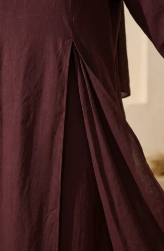 طقم حجاب عصري من قطعتين من القطن، رقم الموديل 2298-05، لون برقوقي 2298-05