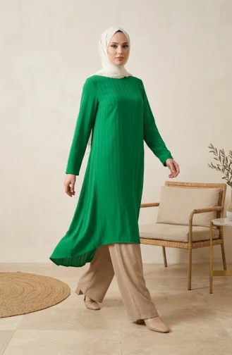 Crepe Fabric Loose Tunic 1011-14 Grass Green 1011-14
