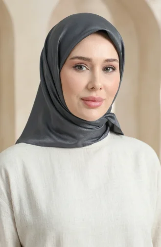 وشاح كريستالي سادة 70252-40 رمادي داكن 70252-40