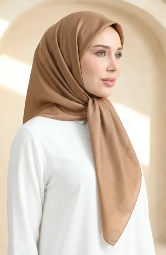 Plain Crystal Scarf 70252-43 Milk Coffee 70252-43