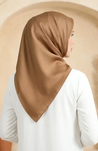 Plain Crystal Scarf 70252-43 Milk Coffee 70252-43
