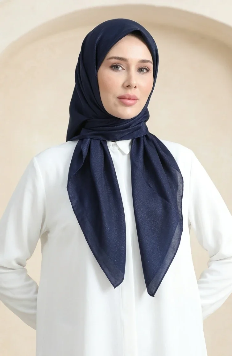 وشاح كريستالي سادة 70252-45 أزرق داكن 70252-45
