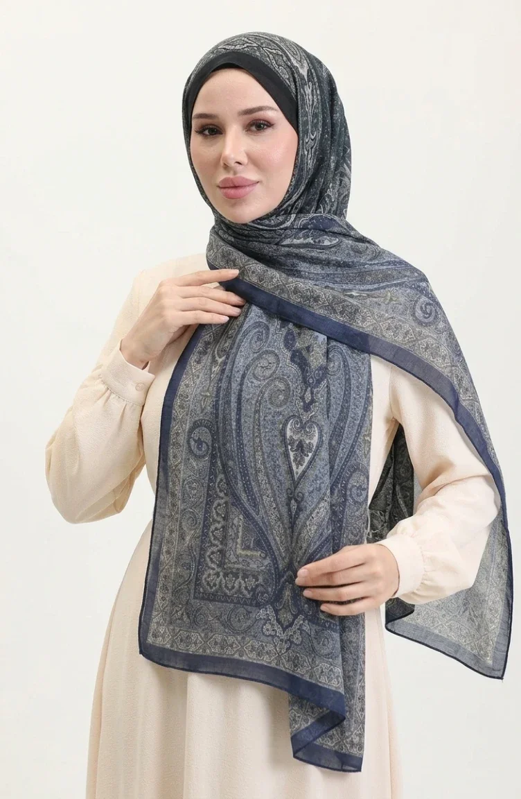 شال من العنبر العرقي 70277-09 نيلي 70277-09