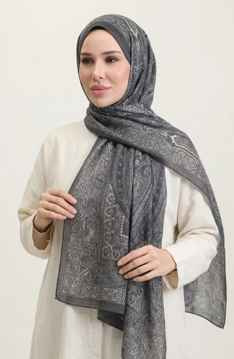 شال إثنيك أمبر 70277-10 رمادي 70277-10
