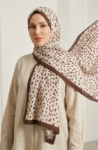 Patterned Soft Scarf 70387-05 Light Beige 70387-05