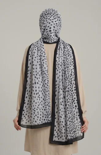 Patterned Soft Scarf 70387-08 Grey 70387-08