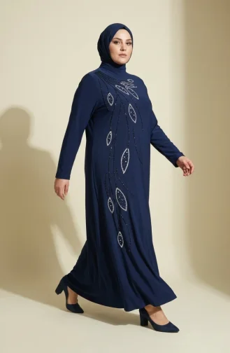 Plus Size Sequin Leaf Patterned Modest Evening Dress 6359-06 Parliament 6359-06