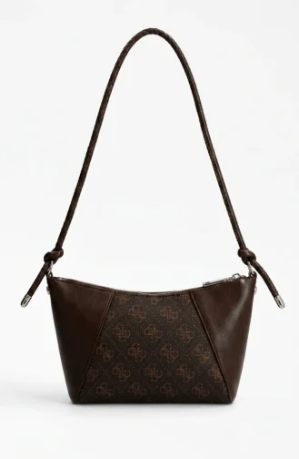 Patterned Leather Shoulder Bag 4002-02 Brown 4002-02