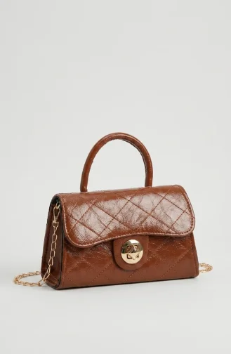 Gesteppte Schultertasche Aus Kunstleder 4026-01 Terracotta 4026-01