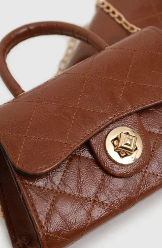Gesteppte Schultertasche Aus Kunstleder 4026-01 Terracotta 4026-01