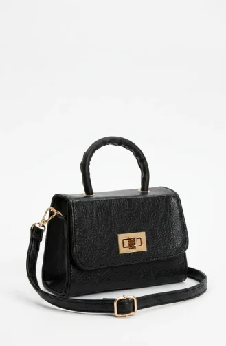 Sac Bandoulière élégant En Similicuir Noir 4027-01 4027-01