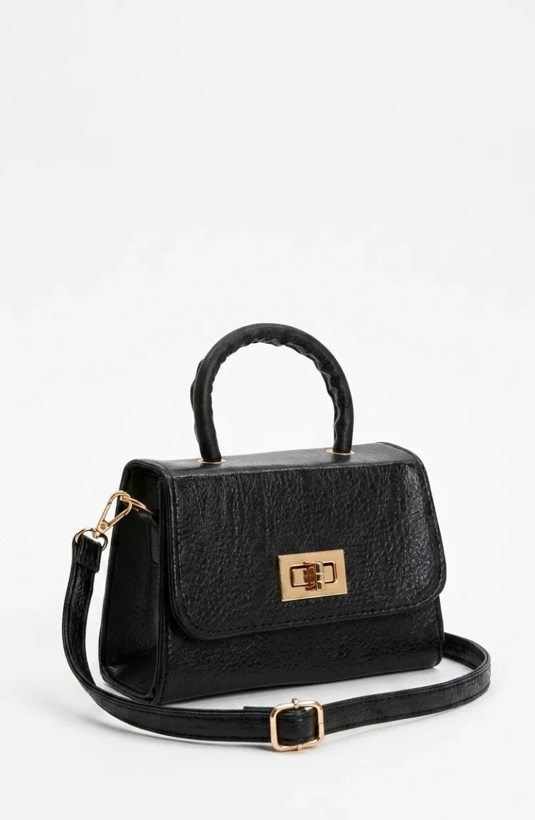 Sac Bandoulière élégant En Similicuir Noir 4027-01 4027-01