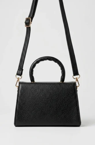 Sac Bandoulière élégant En Similicuir Noir 4027-01 4027-01