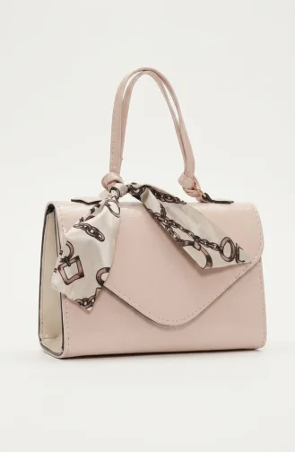 Schoudertas Van Imitatieleer Met Sjaaldetails 4042-03 Beige 4042-03