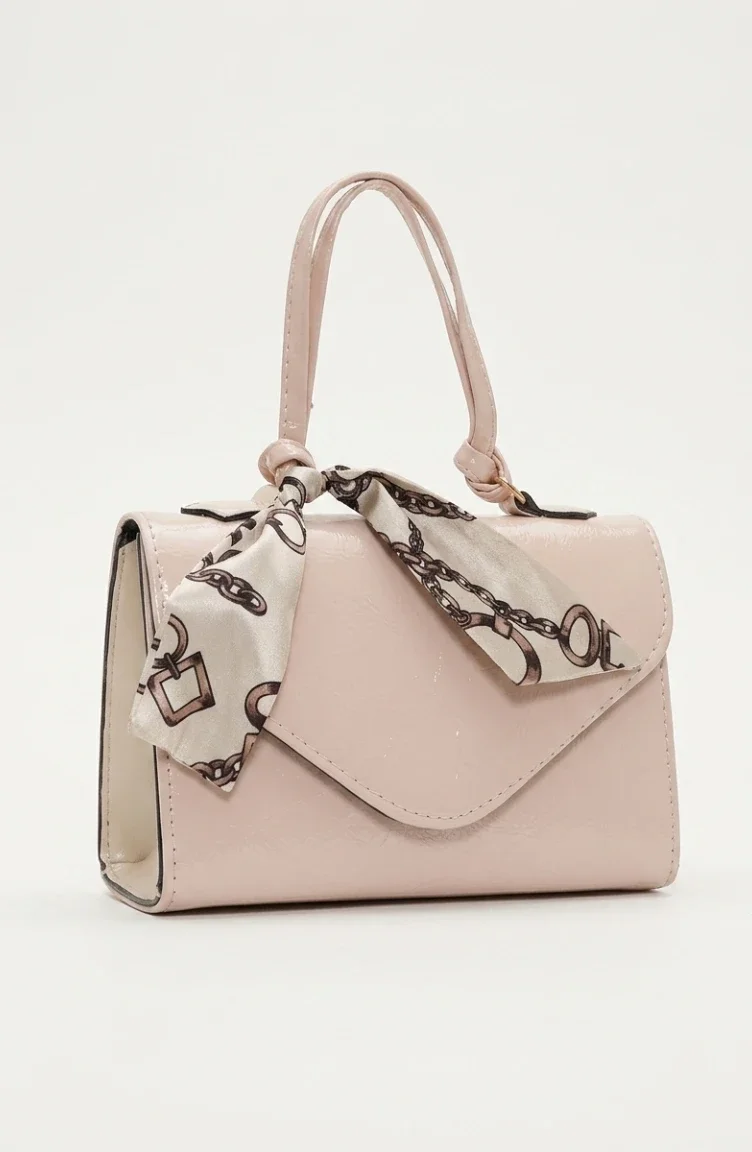 Schoudertas Van Imitatieleer Met Sjaaldetails 4042-03 Beige 4042-03