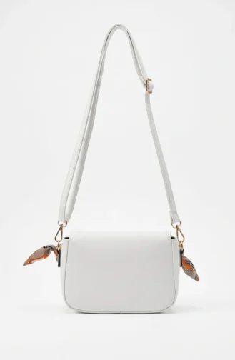 Shawl Strap Leather-Look Shoulder Bag 4043-03 White 4043-03