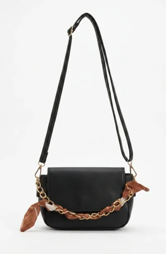 Shawl Strap Leather-Look Shoulder Bag 4043-04 Black 4043-04