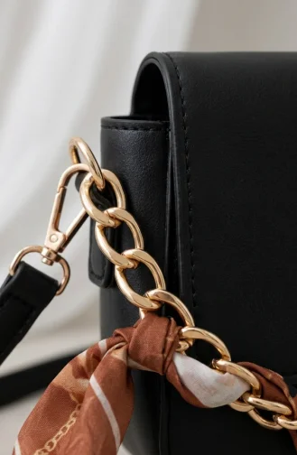 Shawl Strap Leather-Look Shoulder Bag 4043-04 Black 4043-04