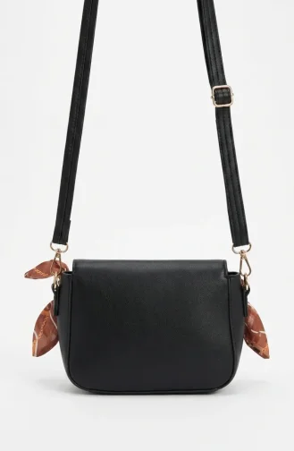 Shawl Strap Leather-Look Shoulder Bag 4043-04 Black 4043-04