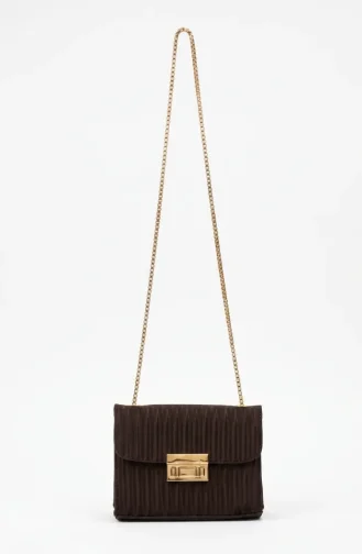 Schoudertas Met Kettingriem En Textuur 4050-03 Bruin 4050-03