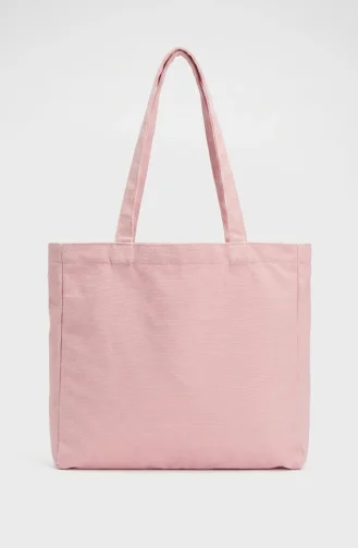 Printed Canvas Shoulder Bag 4065-01 Powder Pink 4065-01