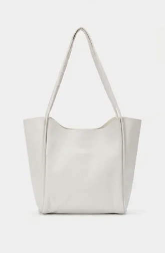 Elegante Schultertasche Aus Kunstleder 4020-05 Weiß 4020-05