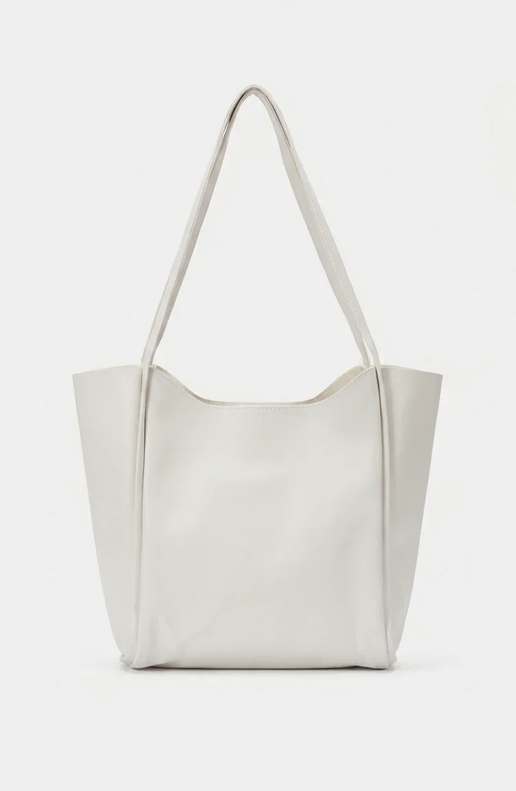 Elegante Schultertasche Aus Kunstleder 4020-05 Weiß 4020-05