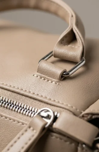 Stijlvolle Schoudertas Van Imitatieleer 4021-01 Mink 4021-01
