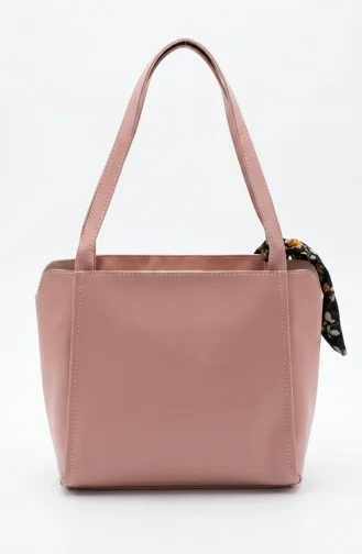 Elegante Schultertasche Aus Leder Mit Schal 4038-05 Puderrosa 4038-05