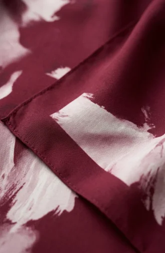 Patterned Soft Scarf 70377-02 Burgundy 70377-02