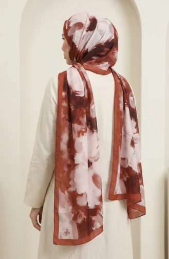 Patterned Soft Shawl 70377-14 Terracotta 70377-14