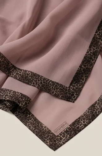 Amberkleurige Sjaal Met Luipaardprint 70381-02 Poederroze 70381-02
