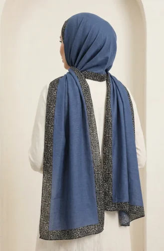 Leopard Print Amber Scarf 70381-12 Indigo 70381-12
