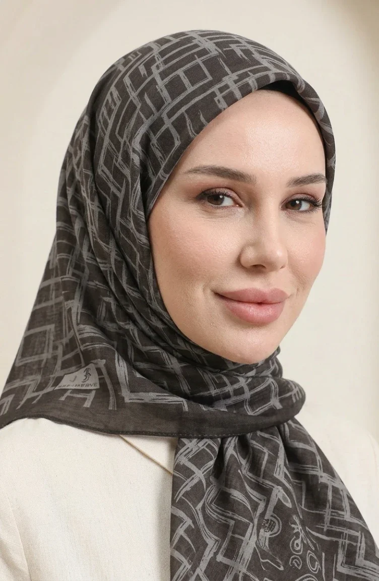 وشاح دبي الناعم 70391-07 بني داكن 70391-07