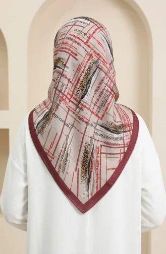 Dubai Soft Eşarp 70392-02 Bordo Bej
